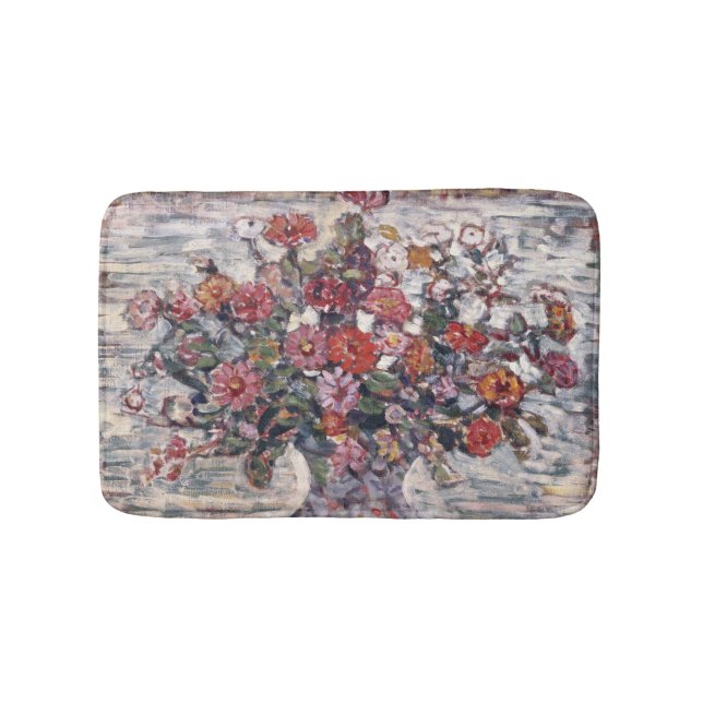 Tapis De Bain Vase de fleurs, Zinnias par Maurice Prendergast (Devant)
