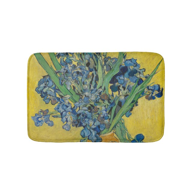 Tapis De Bain Vase Van Gogh avec Iris Classic Impressionnisme (Devant)
