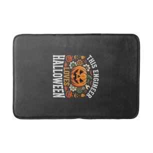 Tapis De Bain Vecteur de citrouille d'ingénieur d'Halloween