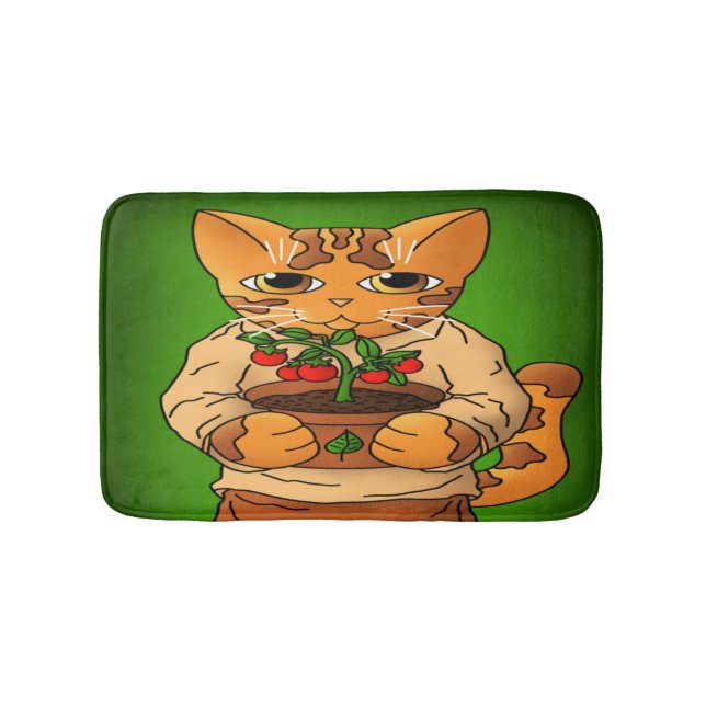 Tapis De Bain Vegan Gardener Chat (Devant)