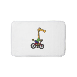 Tapis De Bain Vélo cool Giraffe équitation