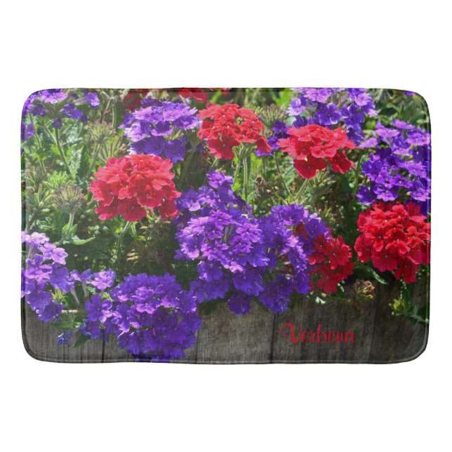 Tapis De Bain Verbena violet et rouge (Devant)