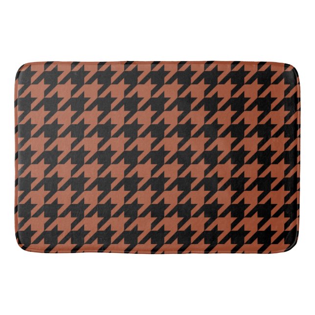 Tapis De Bain Vérification Brown de la position noire (Devant)