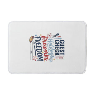 Tapis De Bain Vérification des invités patriotiques Saucisses Fê