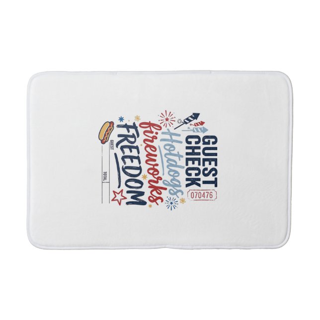 Tapis De Bain Vérification des invités patriotiques Saucisses Fê (Devant)
