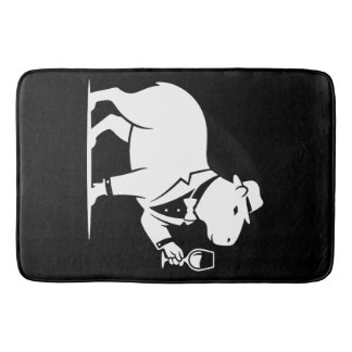 Tapis De Bain Verre à vin capybara drôle minimaliste moderne