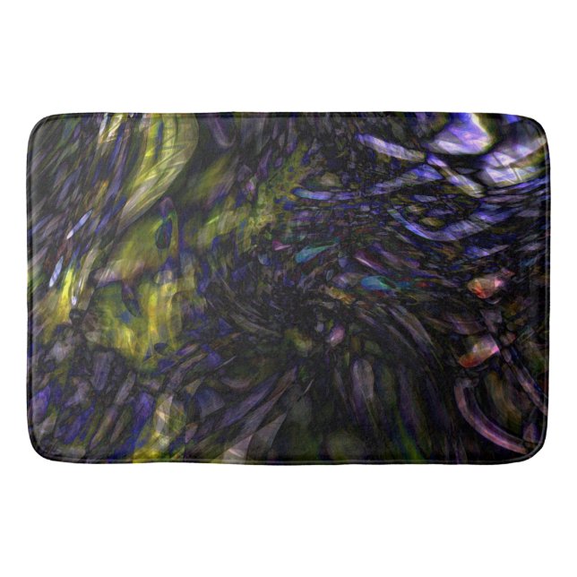 Tapis De Bain Verre Abstrait Funky Art Couleur Splash Verre mode (Devant)
