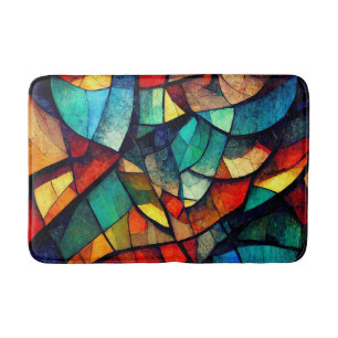 Tapis De Bain Verre coloré en verre coloré Abstraction