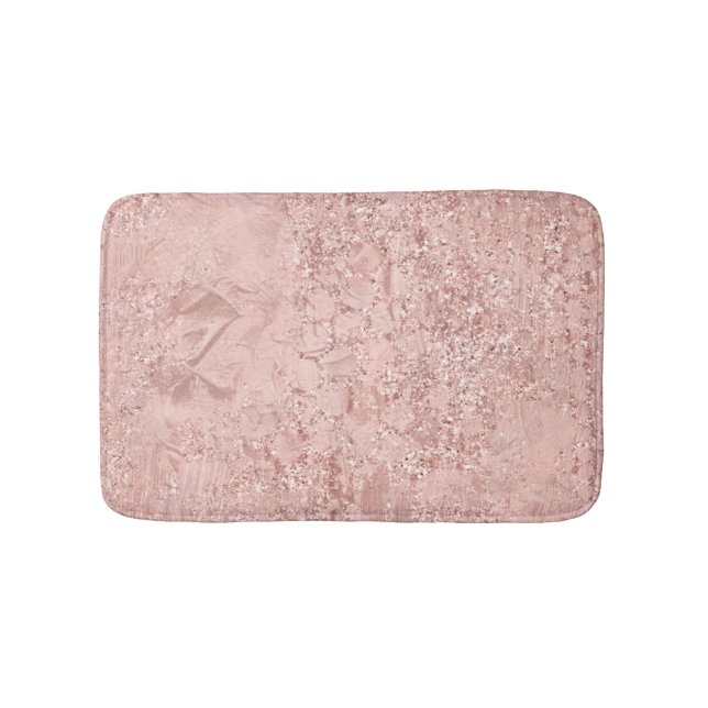 Tapis De Bain Verre rose or rose rose cristal de luxe rose (Devant)
