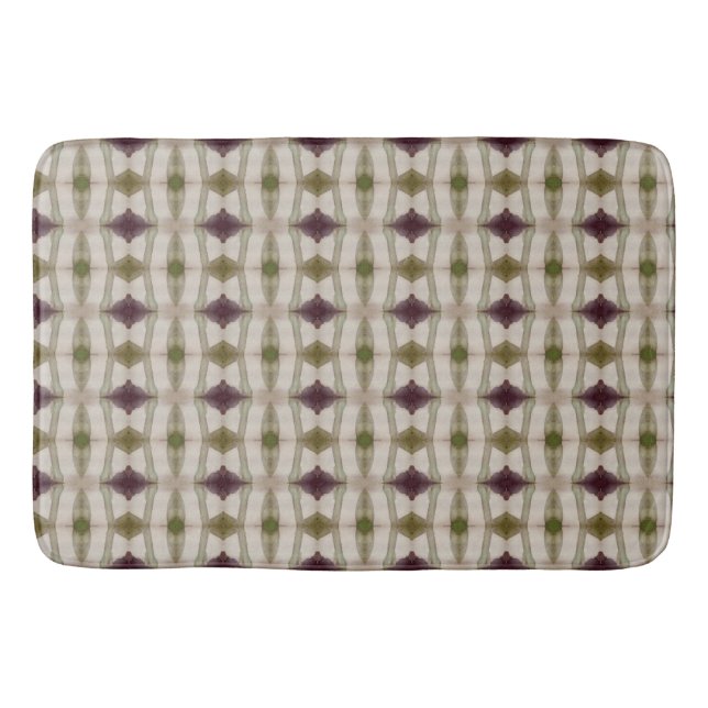 Tapis De Bain Vert olive violet (Devant)