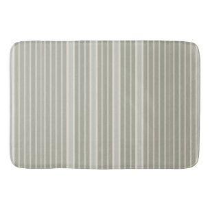 Tapis De Bain Vert Sauge Bleu Poussiéreux Taupe Gris Rayure Ferm