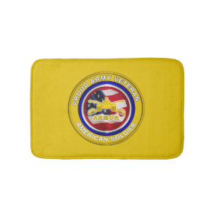 Tapis De Bain Vétéran de l'armée fière Armure Soldat