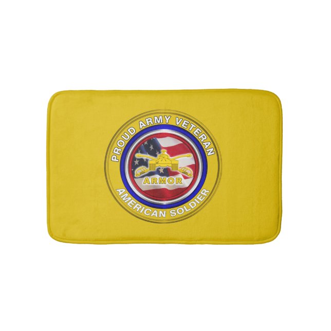 Tapis De Bain Vétéran de l'armée fière Armure Soldat (Devant)