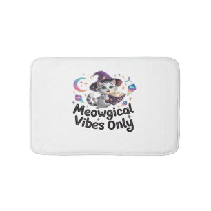 Tapis De Bain Vibes Méowgiques Uniquement, Chat Kawaii Witch Flo