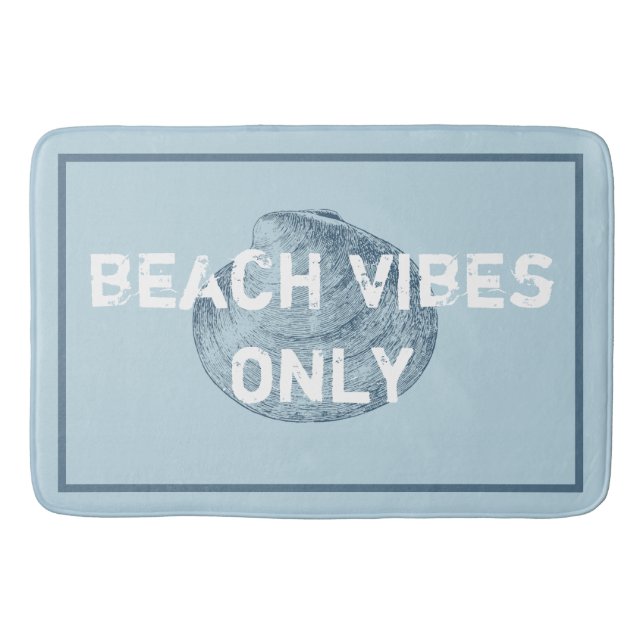 Tapis De Bain Vibes Plage Seulement Police Distante (Devant)