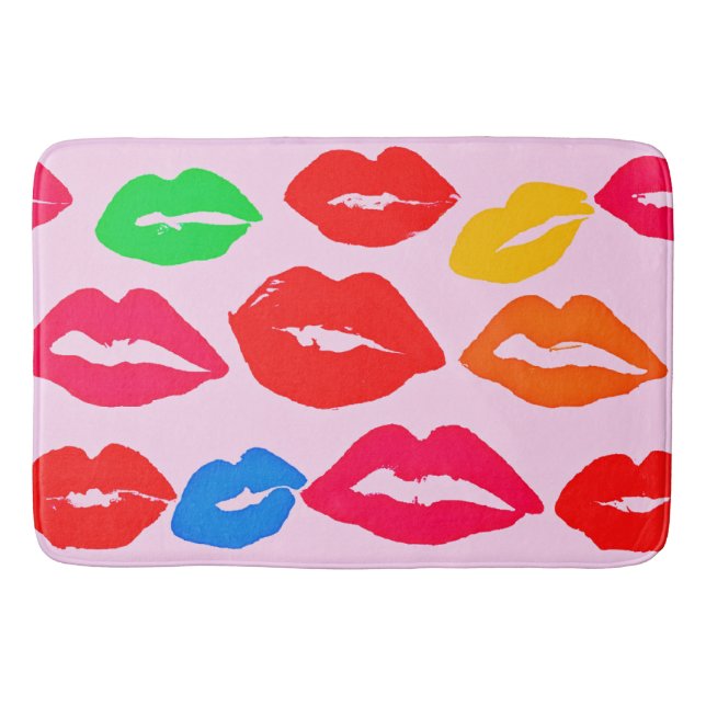 Tapis De Bain Vibrant baisé par les couleurs Motif (Devant)