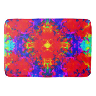 Tapis De Bain Vibrant Couleurs vives Art Motif