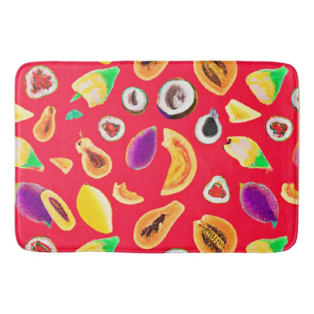 Tapis De Bain Vibrant Fruity Délice Motif (Devant)