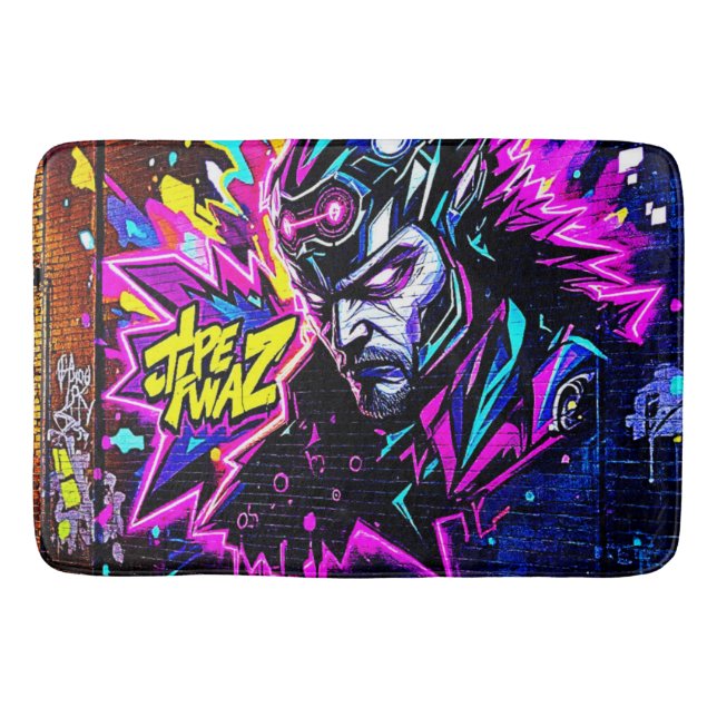 Tapis De Bain Vibrant Street Art (Devant)