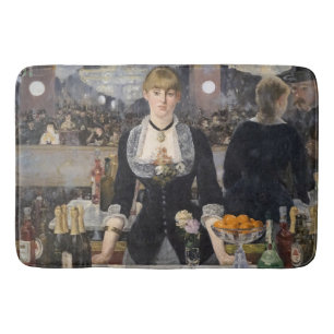 Tapis De Bain Victorian Barmaid Girl at Folies Bergere, France