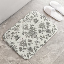 Victorien Damas Floral Blanc Vintage