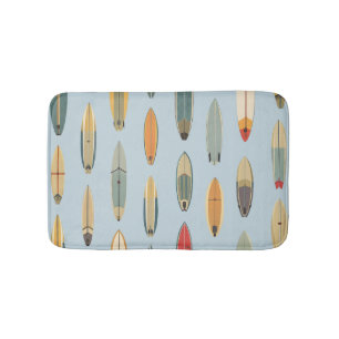 Tapis De Bain Vie de Surf Graphisme Rétro de Planche de Surf B