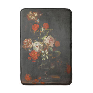 Tapis De Bain Vie morte vintage avec fleurs