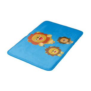 Tapis De Bain 'Viens ! ! ' Trois mignons lions de dessin