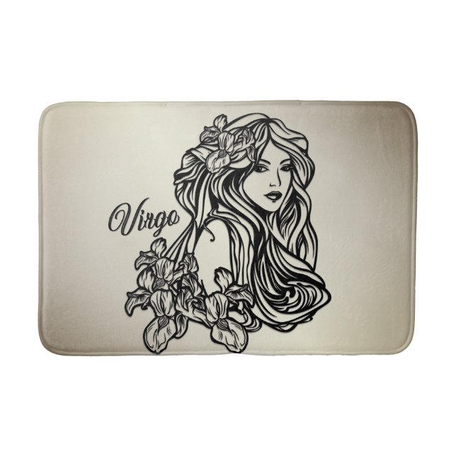 Tapis De Bain Vierge du zodiaque doré (Devant)