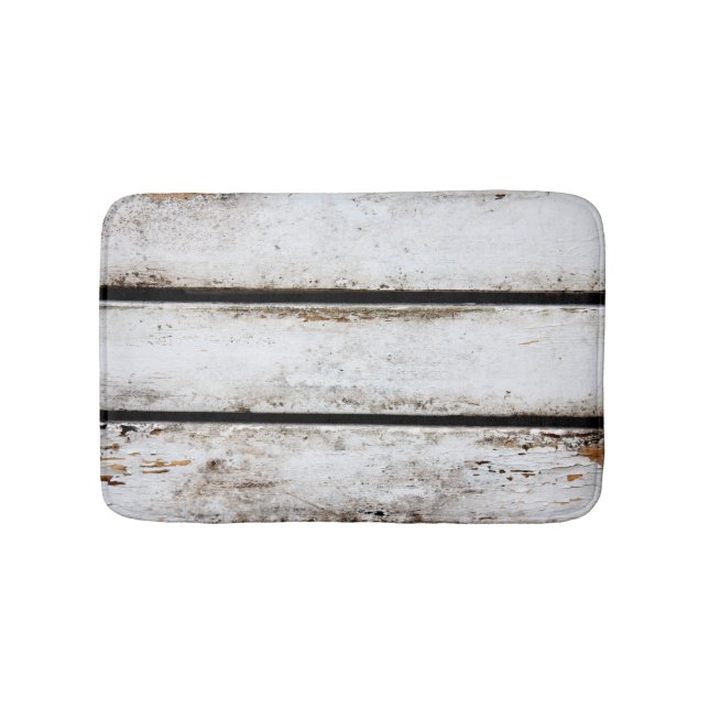 Tapis De Bain Vieux bois blanc (Devant)