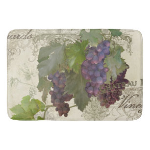 Tapis De Bain Vignoble vintage Pinot Noir Vin Raisins Art