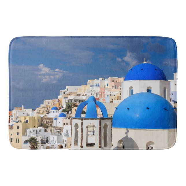Tapis De Bain Ville de Santorin, Grèce (Devant)