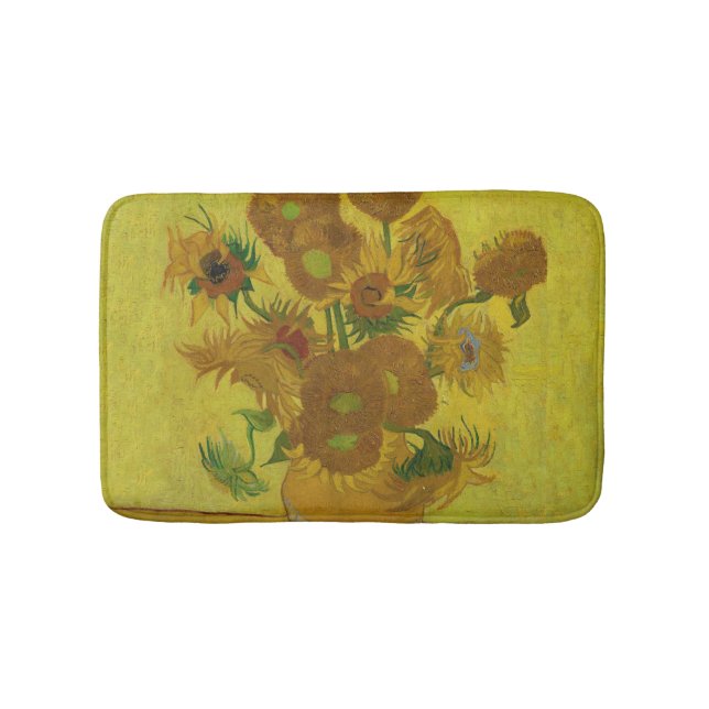 Tapis De Bain Vincent Van Gogh 15 Peinture de tournesols (Devant)