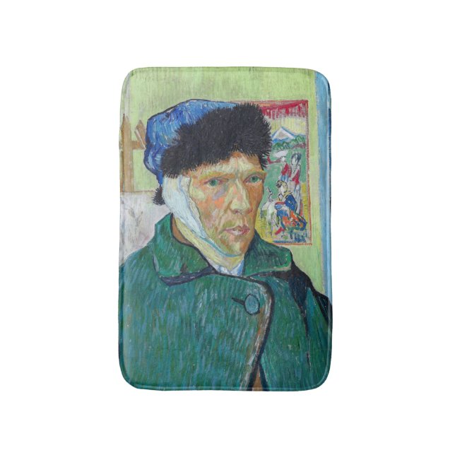 Tapis De Bain Vincent van Gogh - Autoportrait avec oreille bandé (Devant (Vertical))