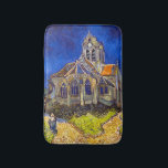 Tapis De Bain Vincent van Gogh - L'église d'Auvers<br><div class="desc">L'église d'Auvers / l'Eglise à Auvers-sur-oise par Vincent Van Gogh en 1890</div>