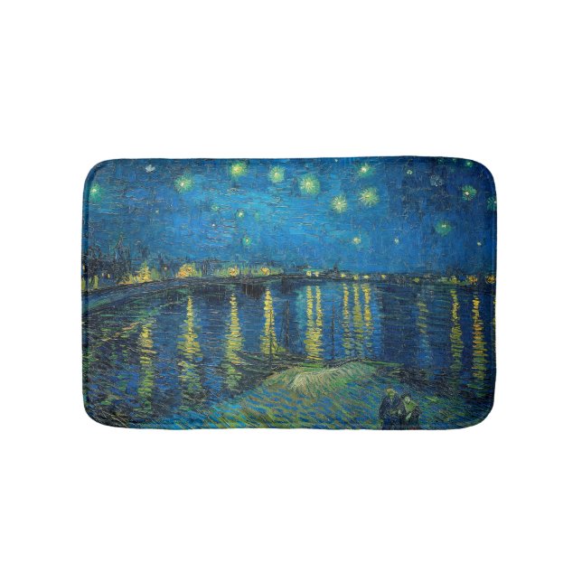 Tapis De Bain Vincent Van Gogh Nuit étoilée sur le Rhône (Devant)