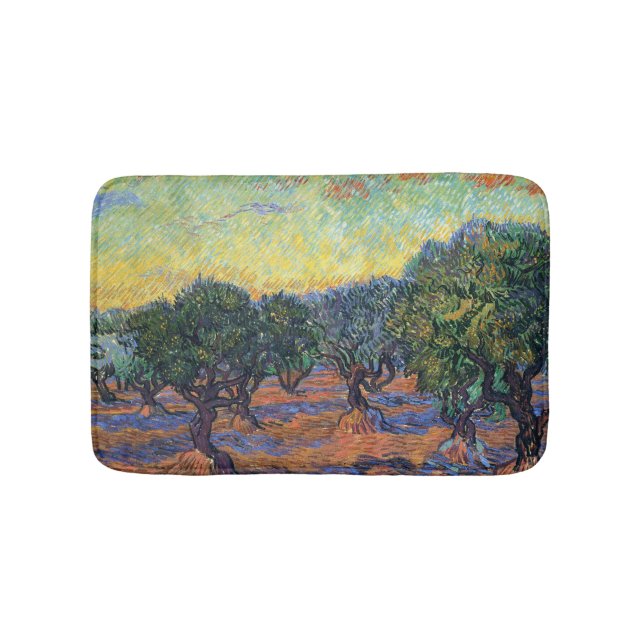 Tapis De Bain Vincent Van Gogh Oliveraie Impressionnisme Art (Devant)