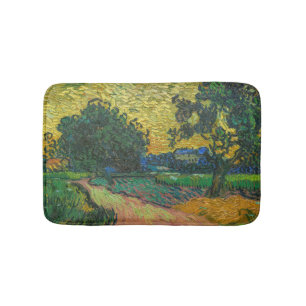 Tapis De Bain Vincent van Gogh - Paysage à Twilight