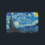 Tapis De Bain Vincent van Gogh, Starry Night<br><div class="desc">Starry Night,  célèbre peinture de Vincent van Gogh</div>