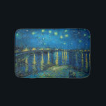 Tapis De Bain Vincent Van Gogh Starry Night Over the Rhone<br><div class="desc">Le chef-d'oeuvre Van Gogh Starry Night - Un tableau de Vincent Van Gogh,  Starry Night Over the Rhone,  montre une nuit remplie d'étoiles,  et un pont. Peint à Arles France la nuit,  peint en 1888.</div>