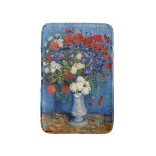 Tapis De Bain Vincent van Gogh - Vase avec Cornflowers & Poppies