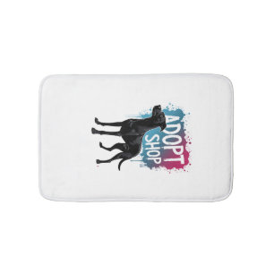 Tapis De Bain Vintage Adoptez Ne Faites Pas D'Achats Chien Graff