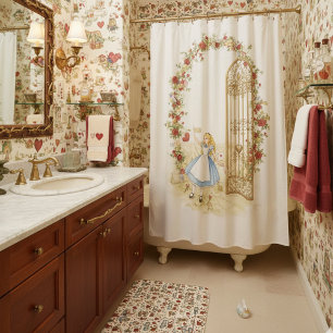 Tapis De Bain Vintage Alice au pays des merveilles