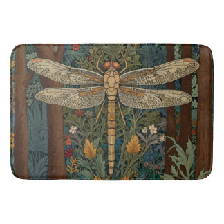 Tapis De Bain Vintage art nouveau dragonfly boho chic
