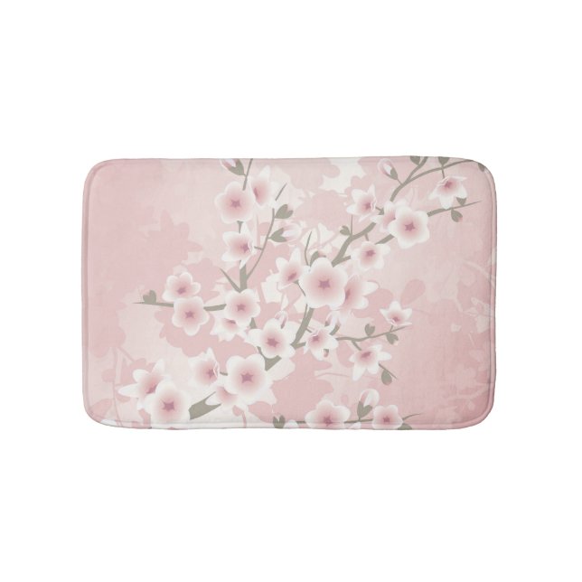 Tapis De Bain Vintage Blush PInk Cherry Blossom (Devant)