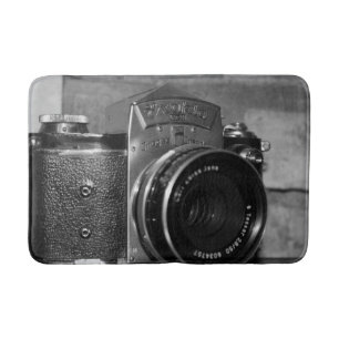 Tapis de bain vintage d'appareil-photo