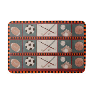 Tapis de bain vintage de sports