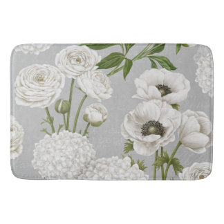 Tapis De Bain Vintage Farmhouse white flower