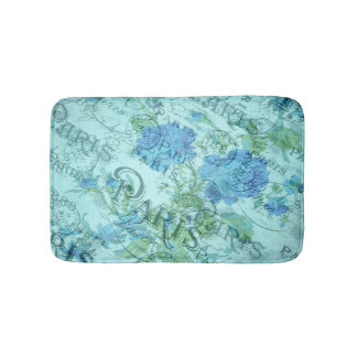 Tapis De Bain Vintage Floral Français Paris Motif postal