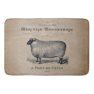 Tapis De Bain Vintage française mouton vieilli Muslin Ferme
